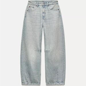 Zara TRF Mid Waist Baggy Balloon Jean
